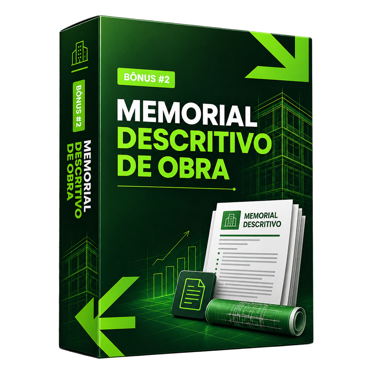 Mockup do bônus Memorial Descritivo de Obra